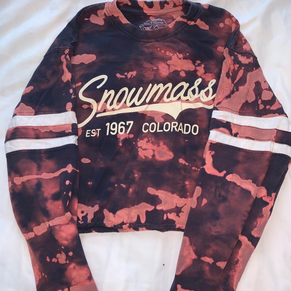 Cropped tie dye long sleeve